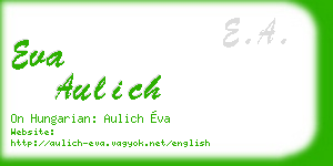 eva aulich business card